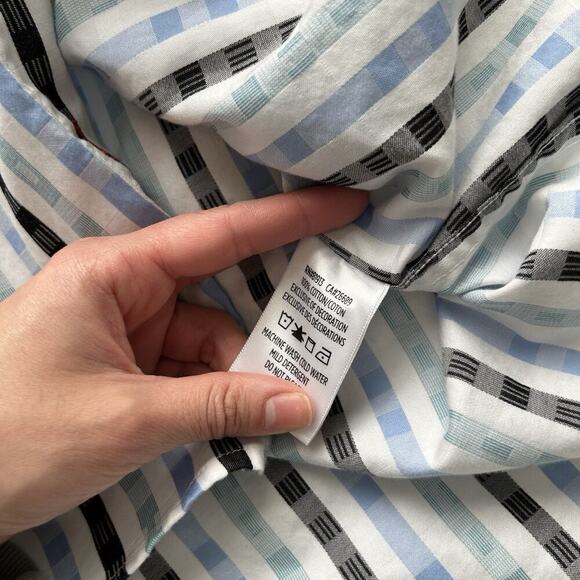 Robert Graham Long Sleeve Button Up Shirt Men's XLarge Blue White Striped - Picture 8 of 8